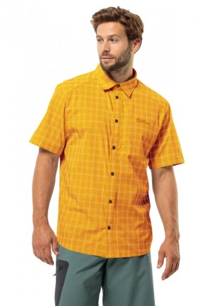 Chemises Jack Wolfskin Norbo S/s Homme Jaune | 78177461