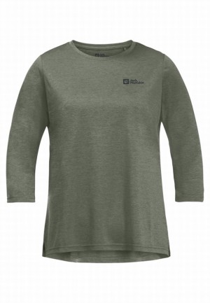 T Shirts Jack Wolfskin Crosstrail 3/4 Femme Grise | 33650878