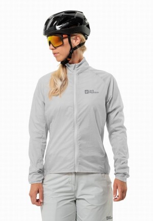 Veste Softshell Jack Wolfskin Gravex Wind Femme Grise | 33091635