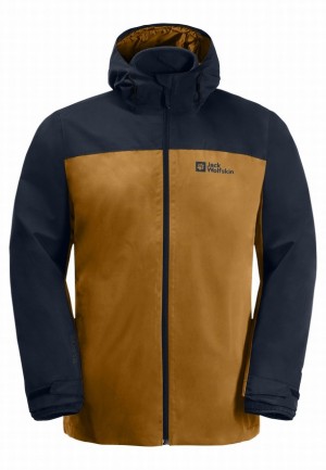 Vestes Jack Wolfskin Taubenberg 3in1 Homme Jaune | 73201684