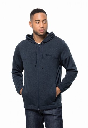Vestes Polaires Jack Wolfskin Waldsee Hooded Homme Bleu Marine | 73409391